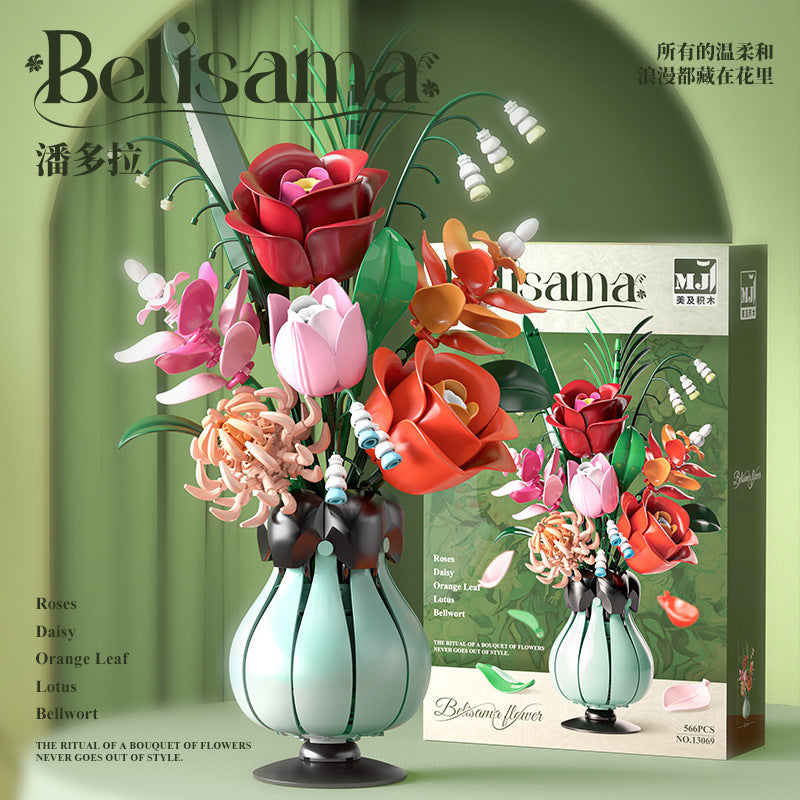 Potted plant building block set display example