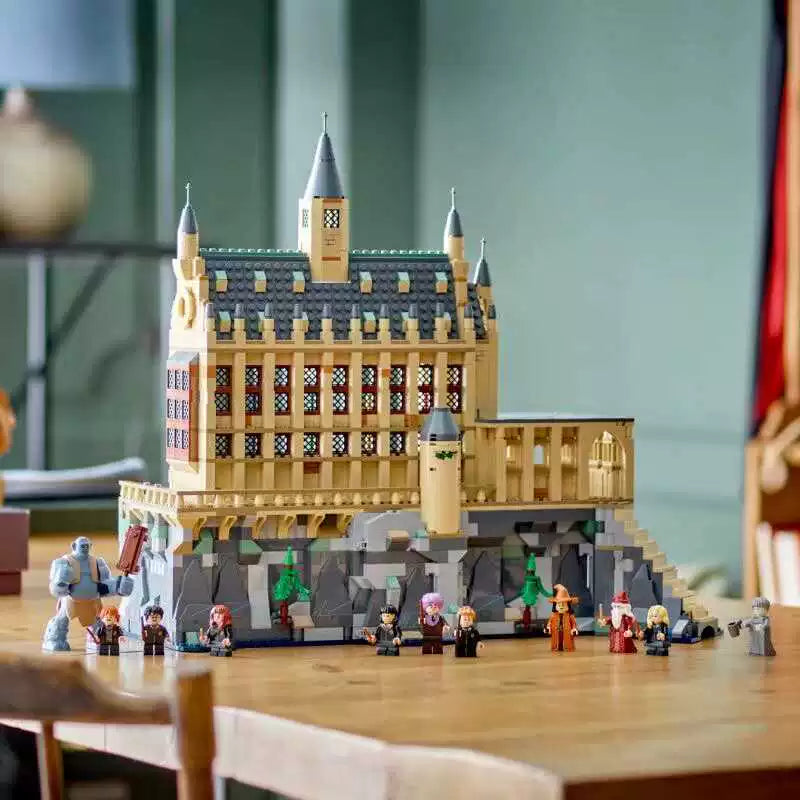 Rear exterior view of the great hall building model