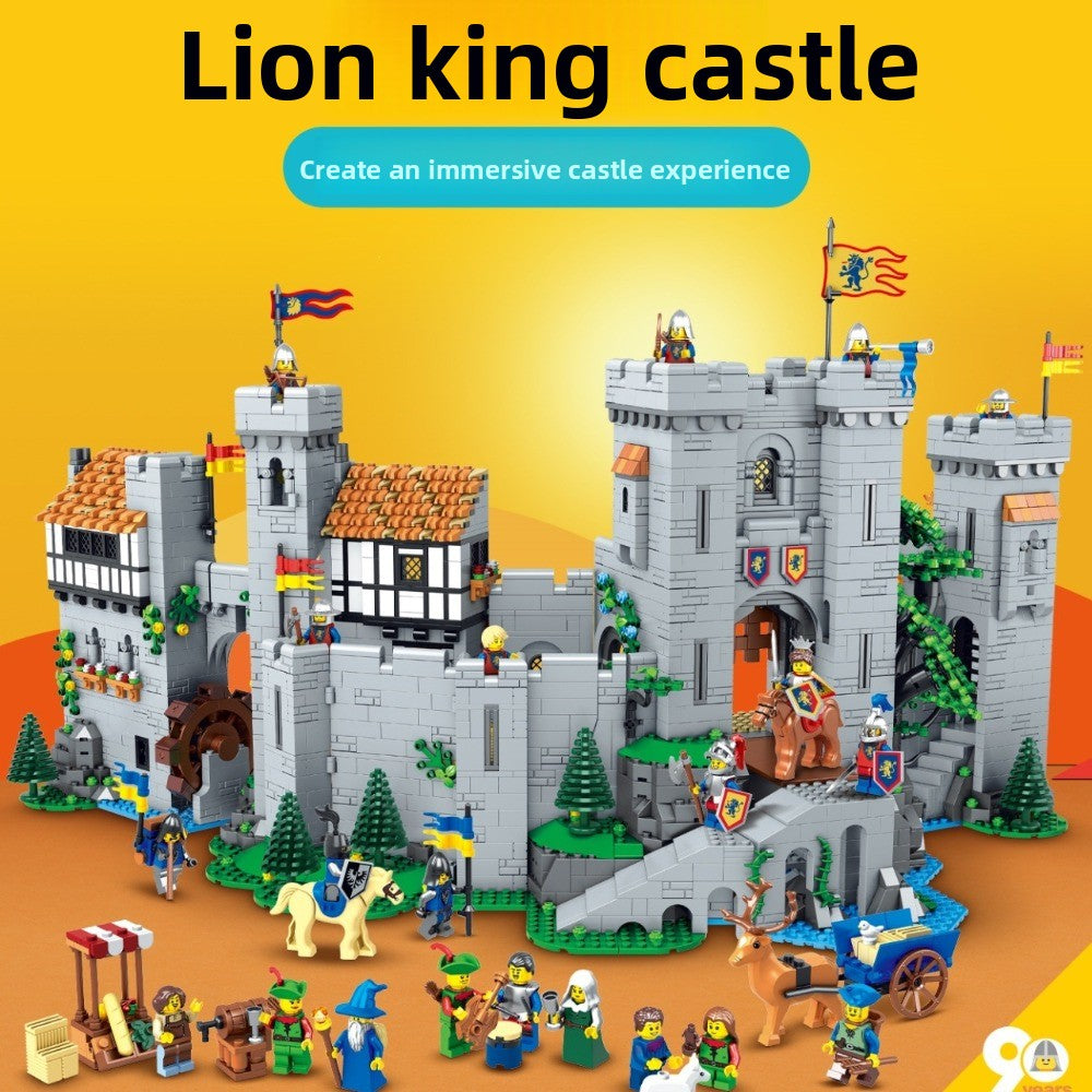 Detail view of the castle building block towers