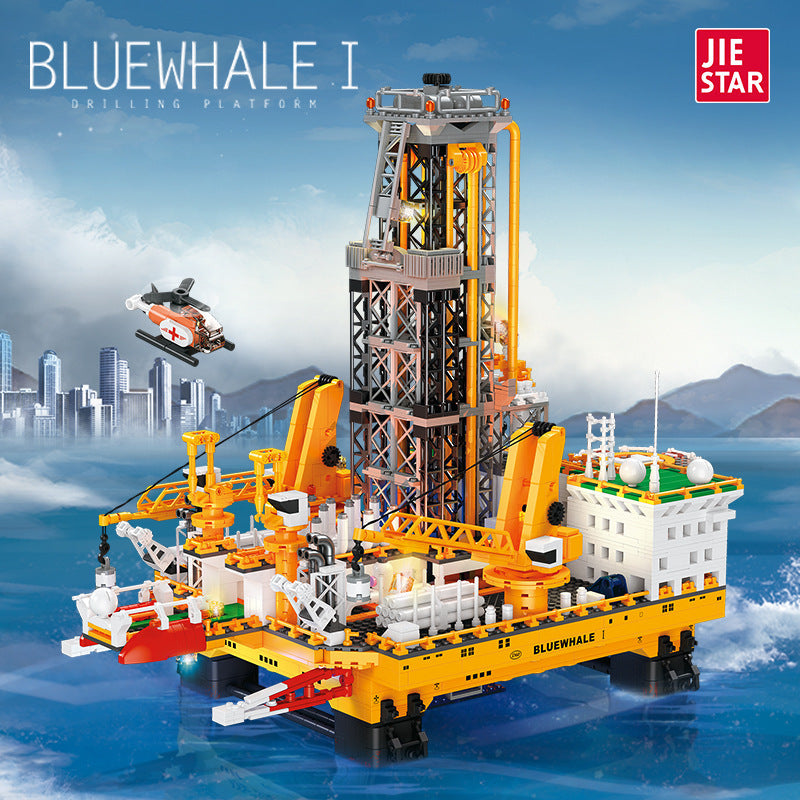 Blue Whale Building Block Set – 3271 PCS – full display view