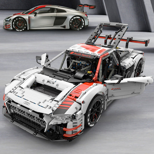 GT3 race car building block model, front three-quarter view