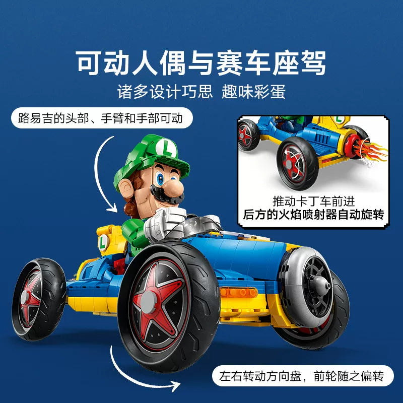 Racing kart brick model shown from another side