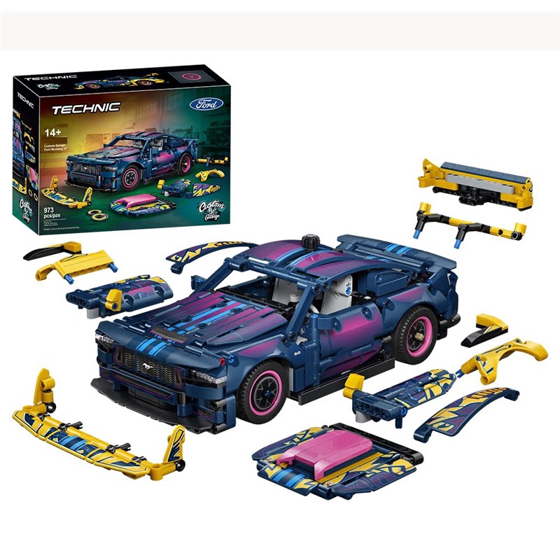 Custom Garage Ford GT Mustang 973-piece building block set