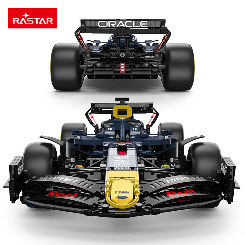 championship Formula racing car building block model, front grille and headlight detail