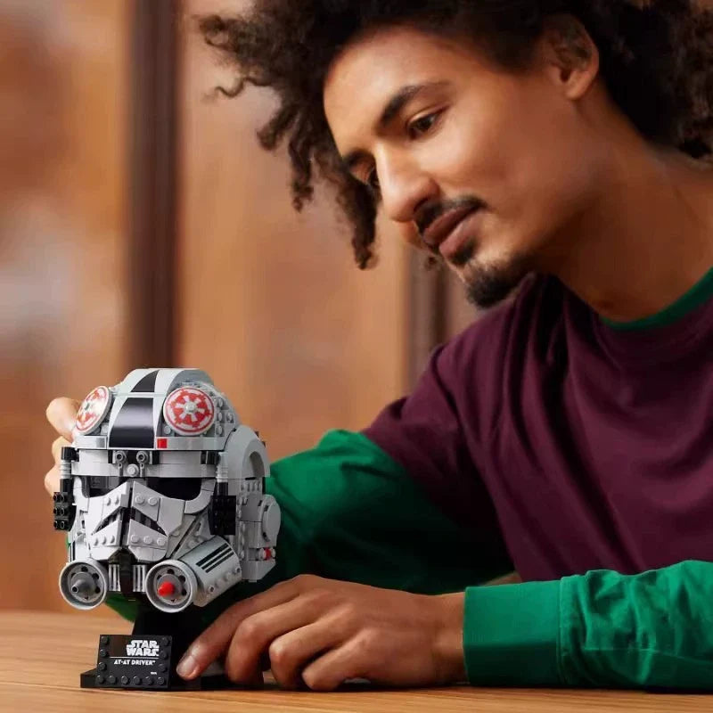 Helmet building block set close-up photo