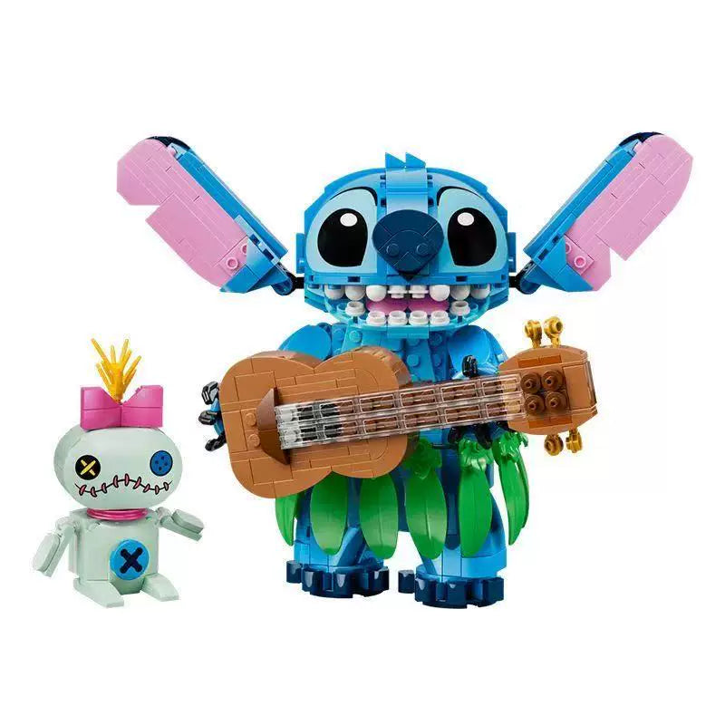Stitch and Scrump brick set displayed as a finished model