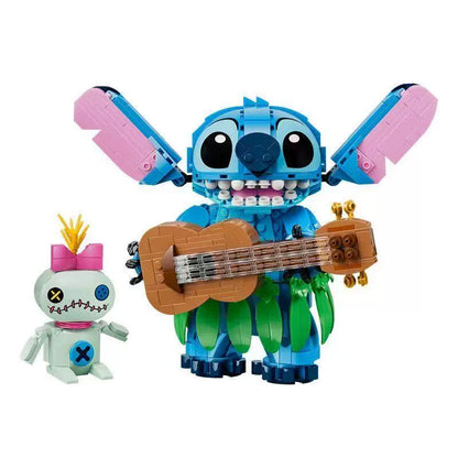Stitch and Scrump brick set displayed as a finished model