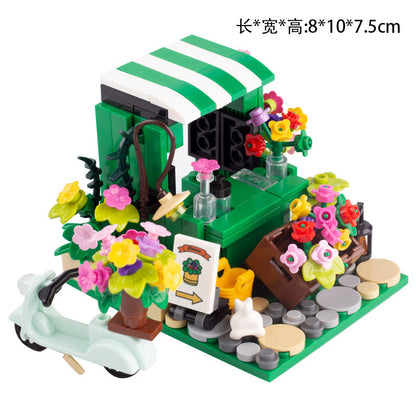 Brick-built flower shop MOC set