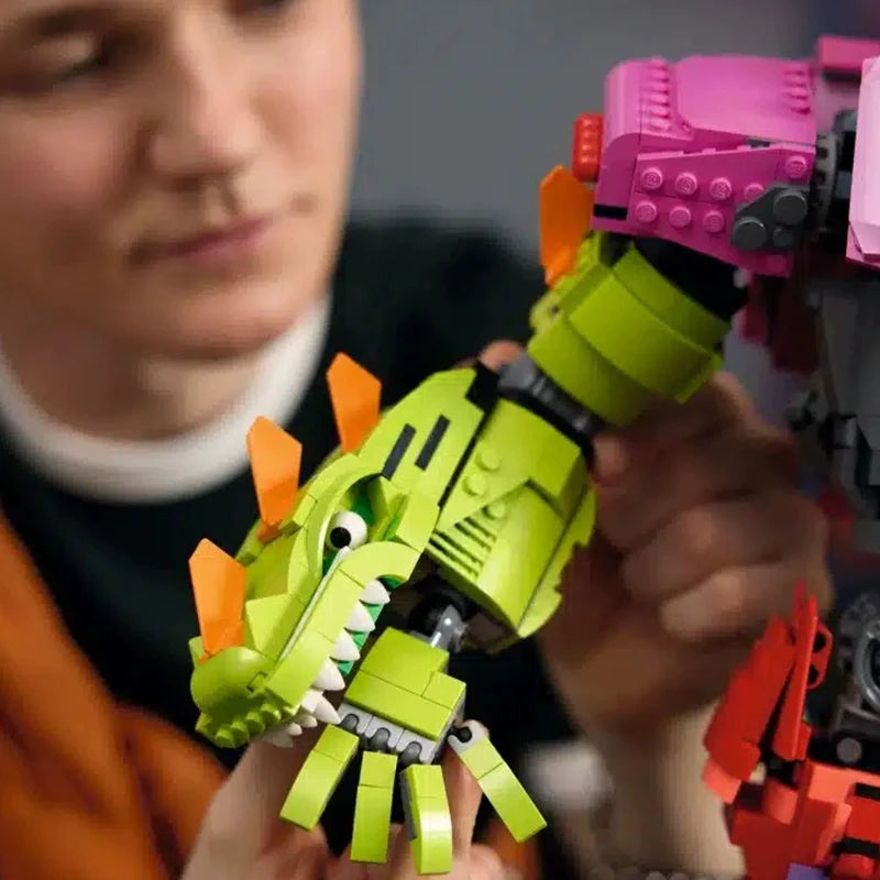 Built mecha brick model from another angle