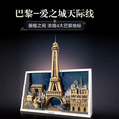 958-piece Paris brick model, additional angle