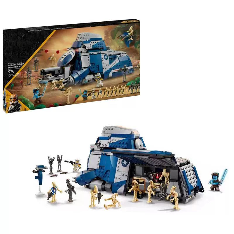 Full side view of the 976-piece Separatist MTT battle tank building set