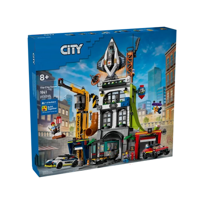 The City Tower skyscraper building block set, front view