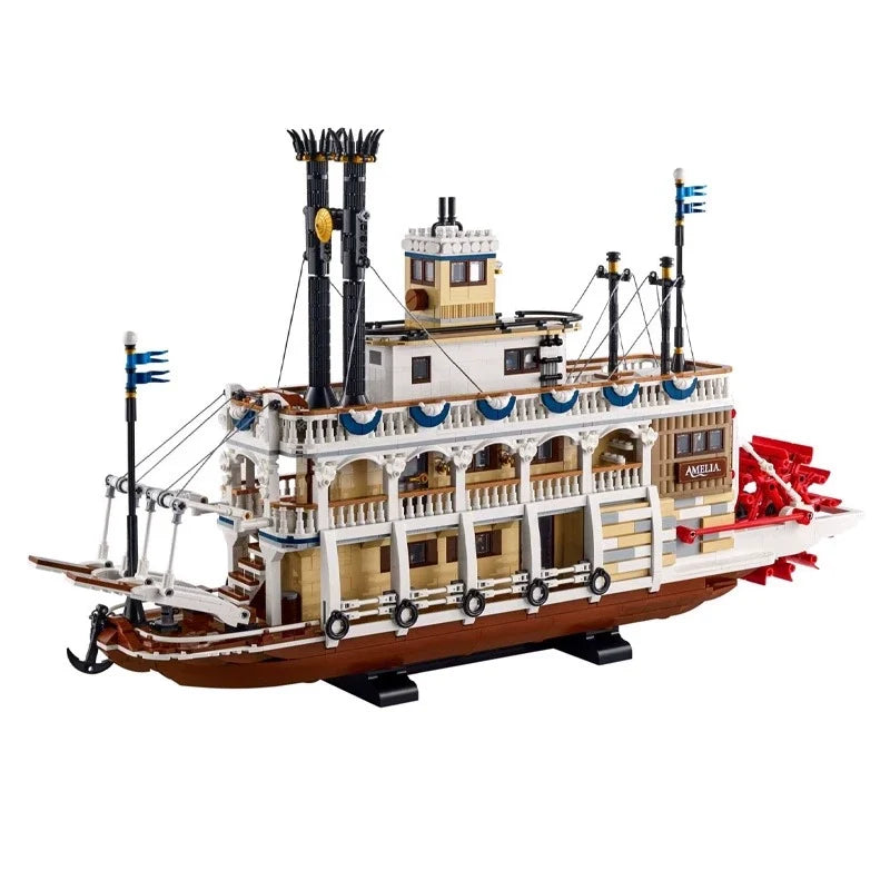 Final gallery photo of the steamboat building block set