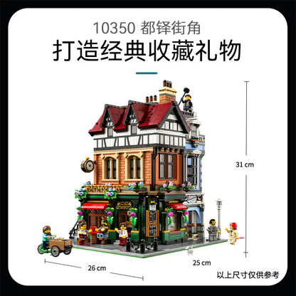 Tudor Corner Building Blocks Set 10350 – 3266 PCS Modular Architecture Brick Construction Model for Collectors & Adults