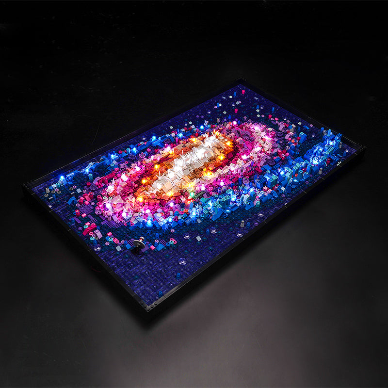 Lit version of the galaxy model in a dark room