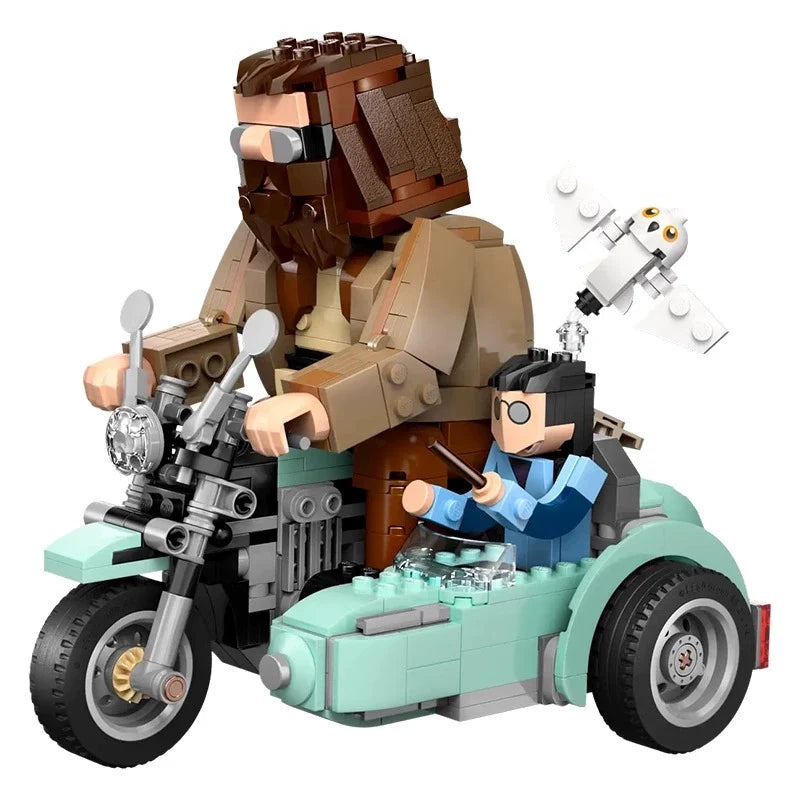 Hagrid and Harry's motorcycle building block set main view