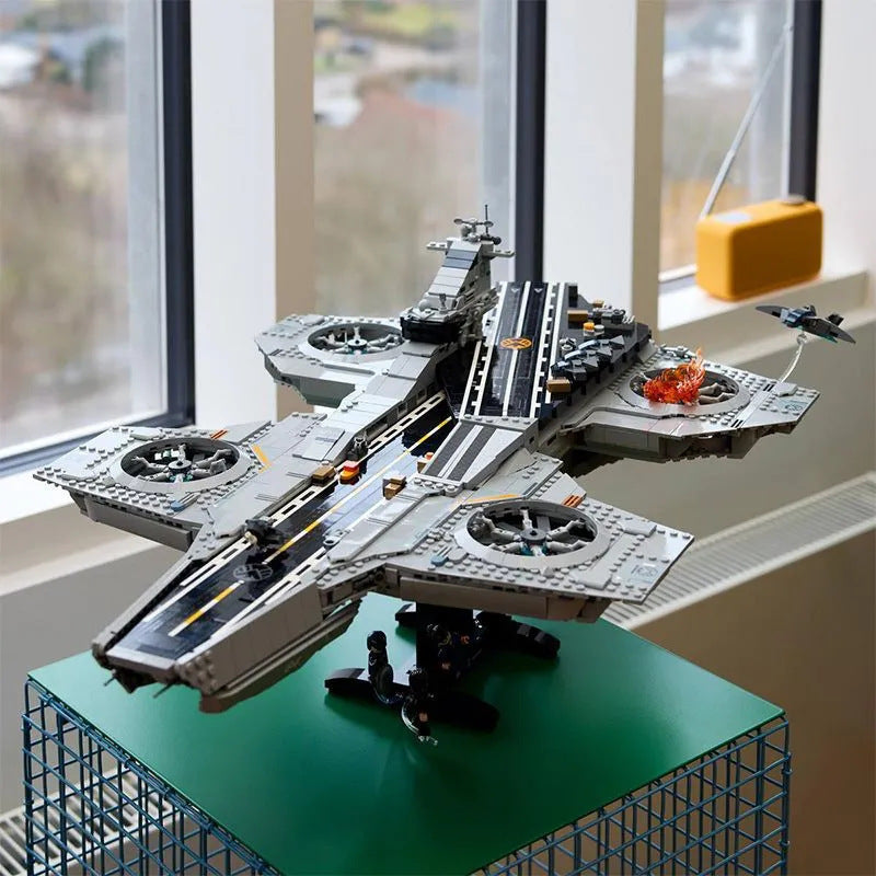 Command tower detail on the flying carrier model