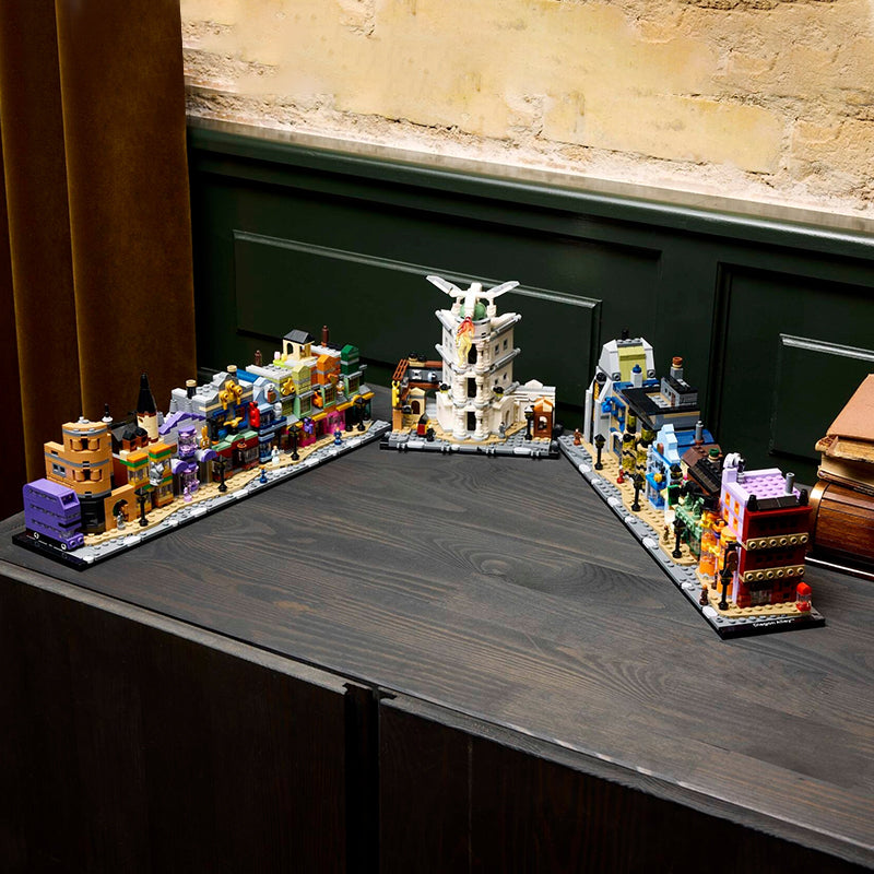 Side view of the completed fantasy street model