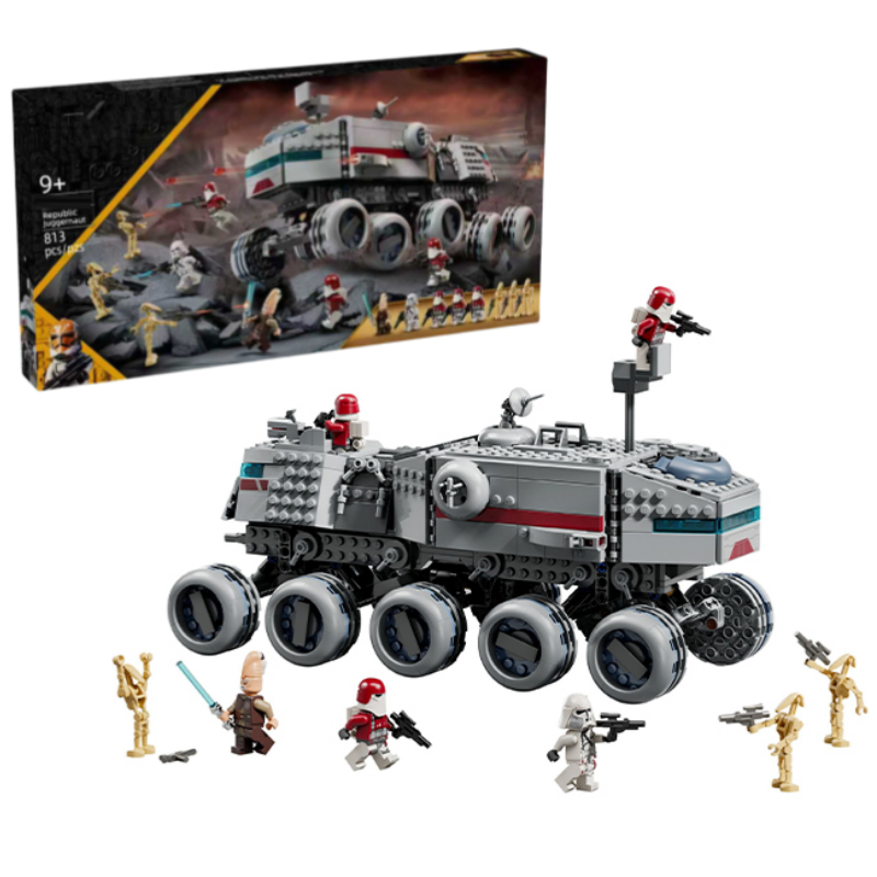 Republic Juggernaut battle vehicle building block set, front view