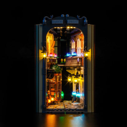 Sherlock Holmes Book Nook Building Set full assembled model on display