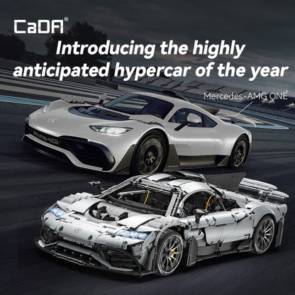 RC hypercar building block model, side profile view