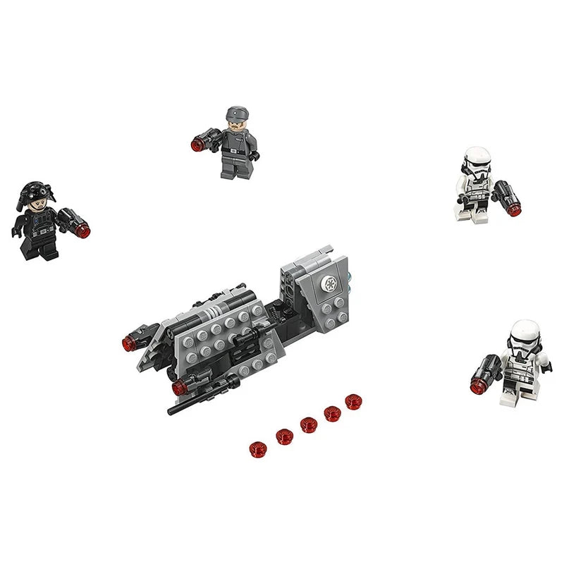 Close-up of the mini-figure scale patrol pack pieces