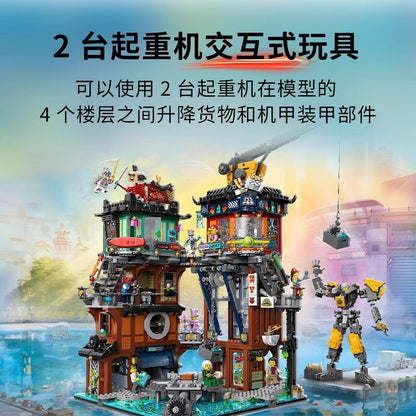 Bricks-only version of the city workshops set