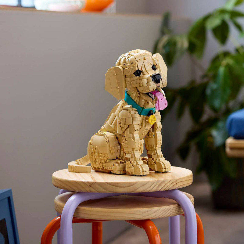 2102-piece puppy brick model, additional angle