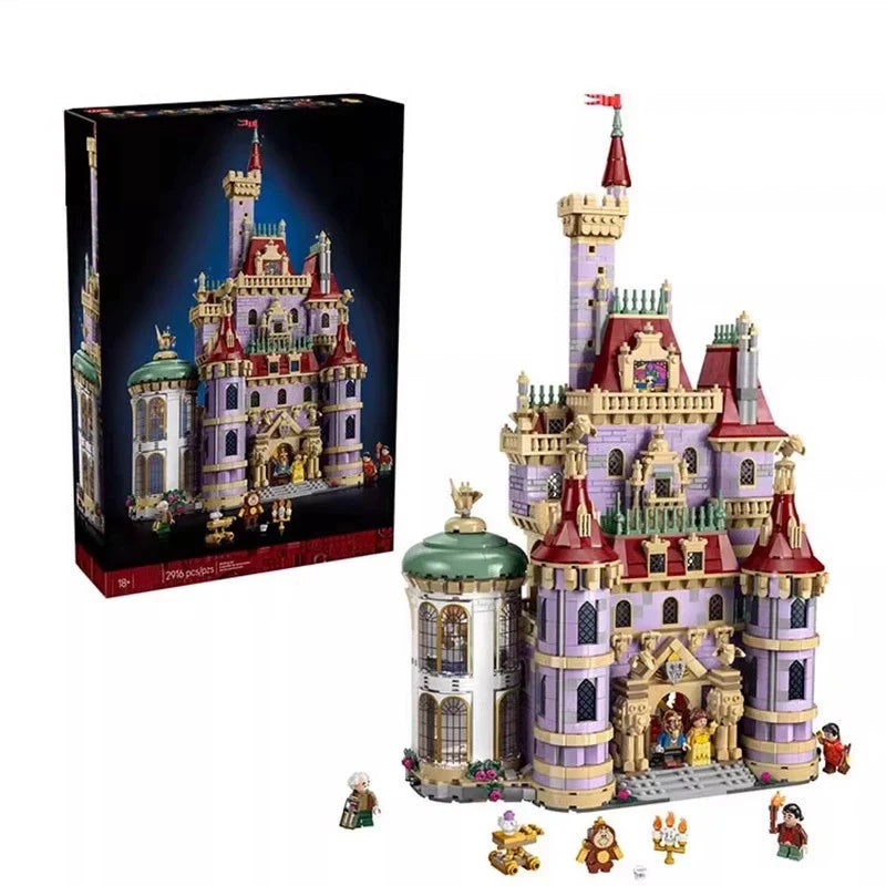 Beauty and the Beast castle building block set main view