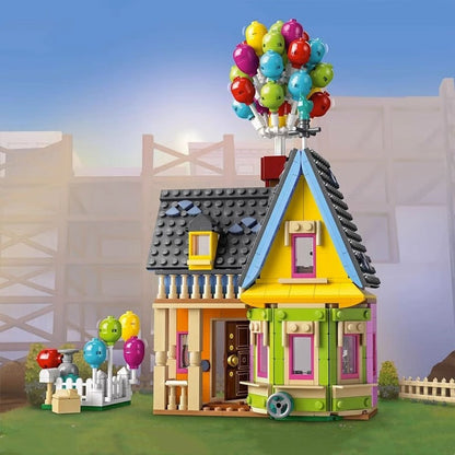 Assembled balloon house building block set with 598 pieces