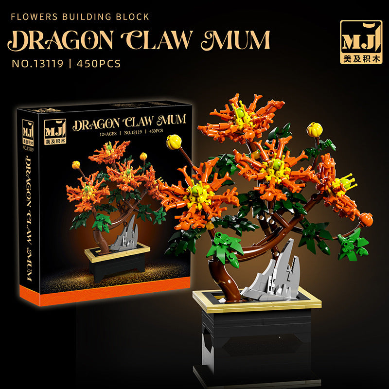 Dragon claw chrysanthemum brick flower model
