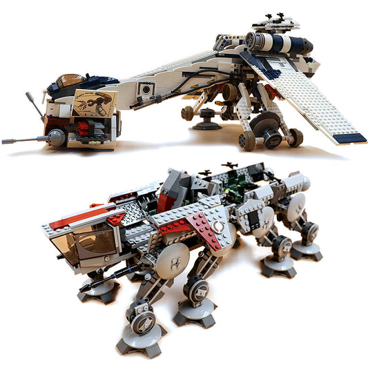 Republic Dropship & AT-OT Walker Building Blocks Set | 1808 PCS