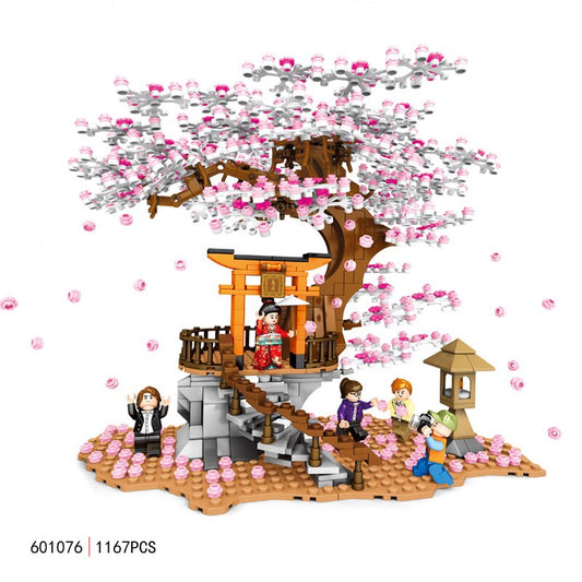 Cherry Blossom Mountain Building Set front view display model