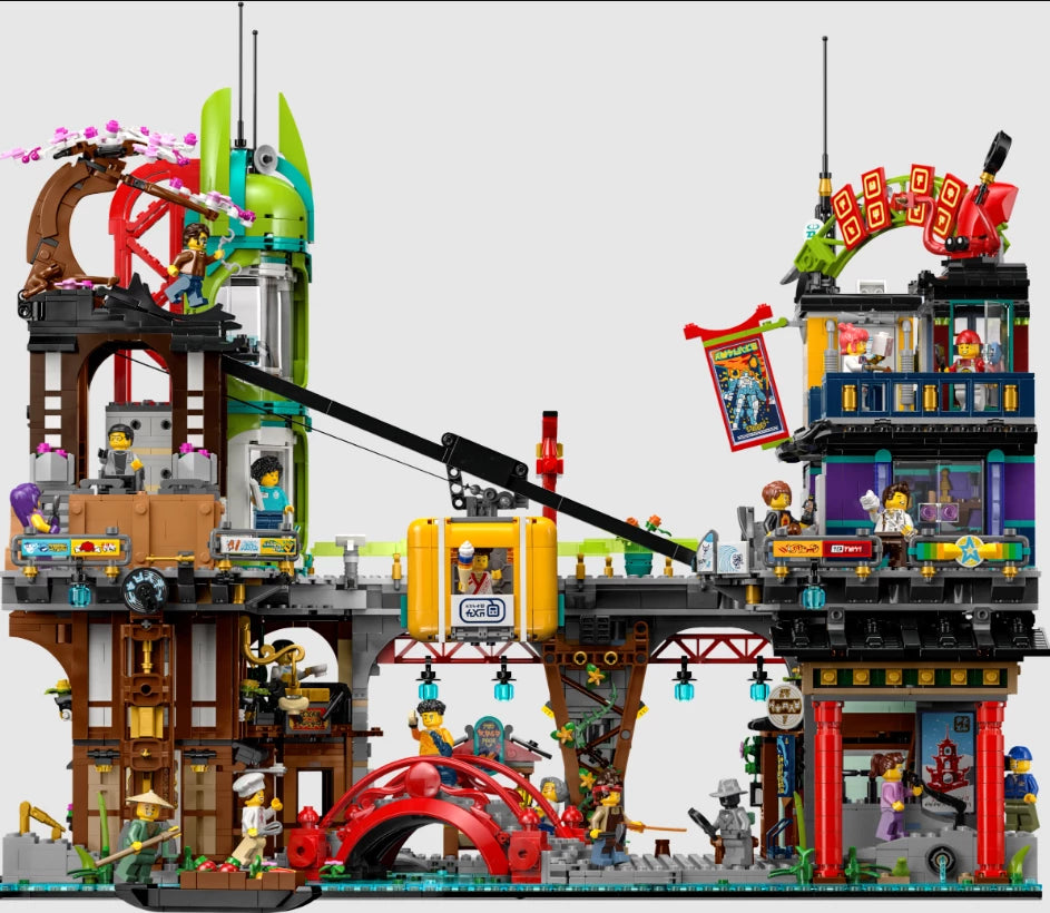 Ninjago City Markets Building Set 71799 – 6163 PCS Modular City Kit | Premium Collector Brick Set