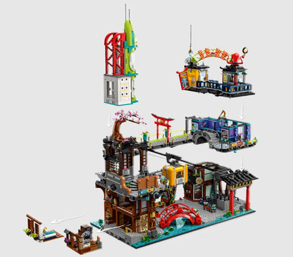 Ninjago City Markets Building Set 71799 – 6163 PCS Modular City Kit | Premium Collector Brick Set