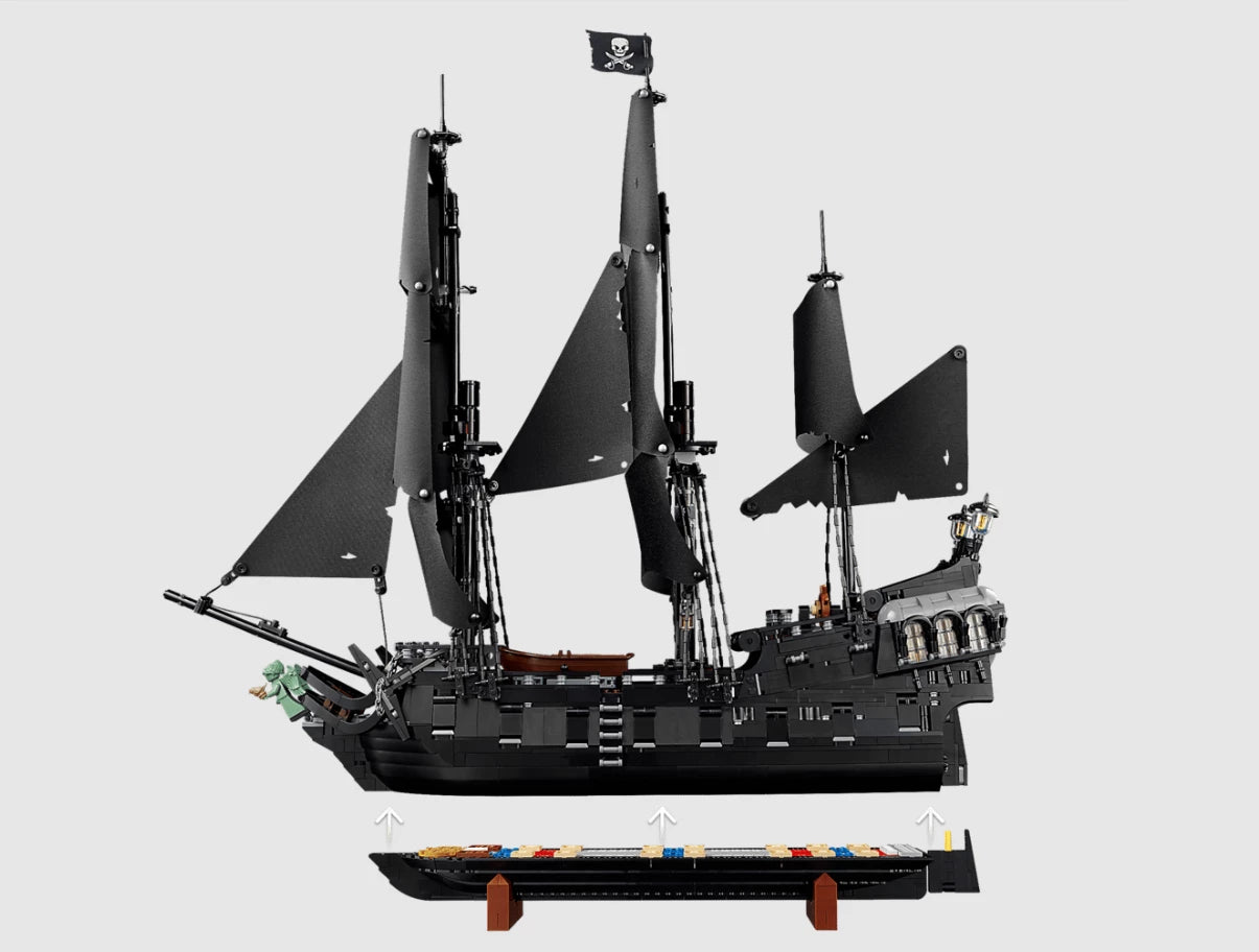 Captain Jack Sparrow’s Pirate Ship Building Set 10365 – 1635 PCS Classic Pirate Adventure Model | Collector Brick Set