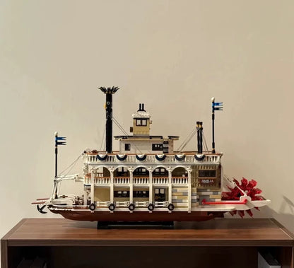 River Steamboat Building Set 21356 – 4090 PCS Classic Paddle Boat Model | Premium Collector Display Brick Set