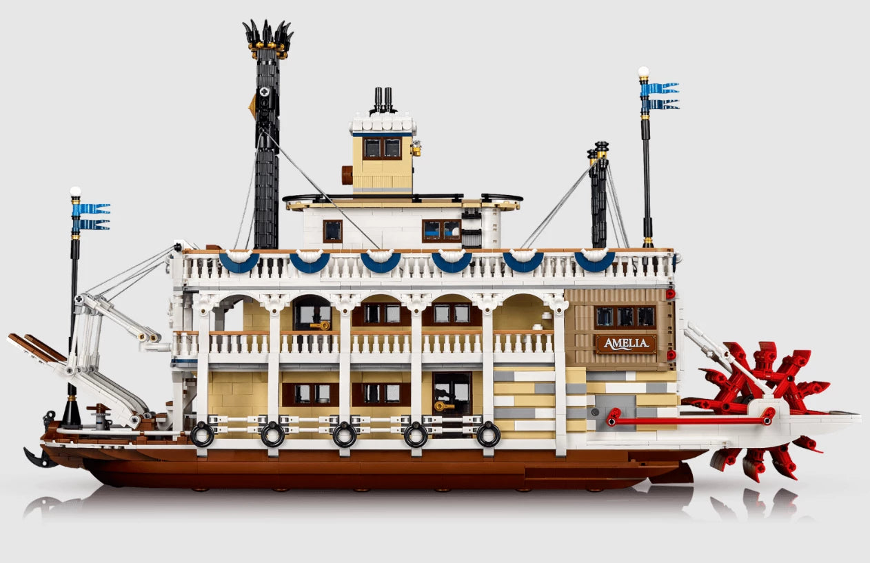 River Steamboat Building Set 21356 – 4090 PCS Classic Paddle Boat Model | Premium Collector Display Brick Set
