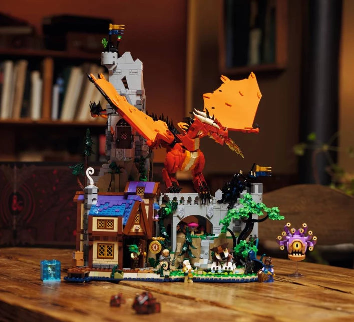Dungeons & Dragons Red Dragon’s Tale Building Set 21348 – 3745 PCS Fantasy Castle & Dragon Model Kit | Collector Brick Set
