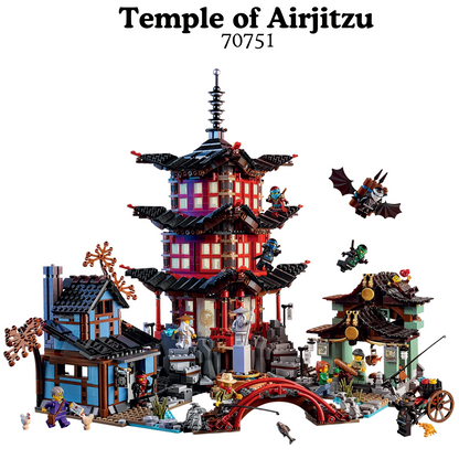 Temple of Airjitzu Building Set 70751 – 2028 PCS Martial Arts Temple Model | Premium Display Brick Set