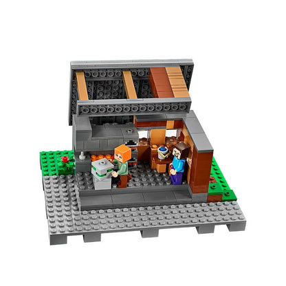 Farmland and crop section of a blocky village building block build