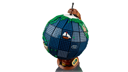 The Globe 95335 – 2585PCS Compatible Building Blocks | Rotating World Map Desk Collectible