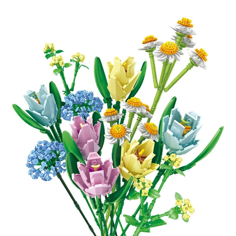 Brick-built flower bouquet, model 655007
