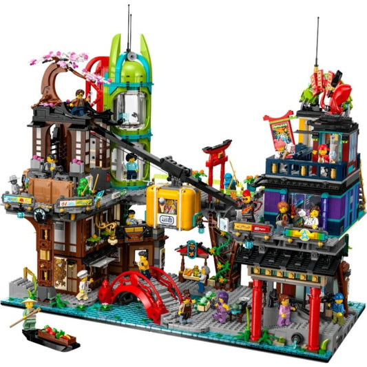 Ninjago City Markets building block set, 6163 pieces, main view