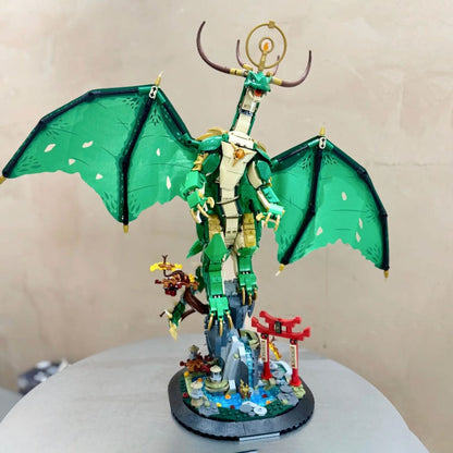 The Guardian Dragon building block model, build in progress