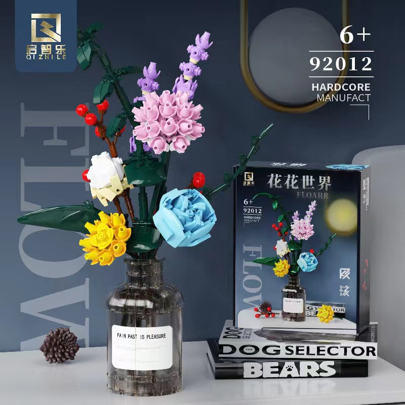 Flower arrangement building block set, finished model