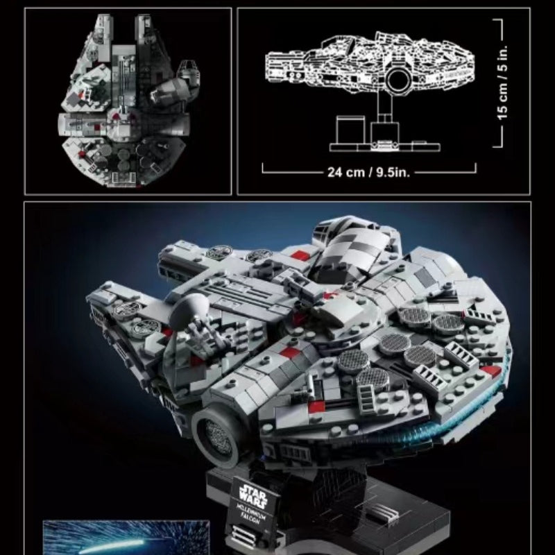 Assembled starship display piece angle