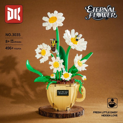 Daisy coffee cup building block set – finished model