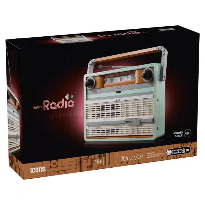 Retro radio building block set main product photo