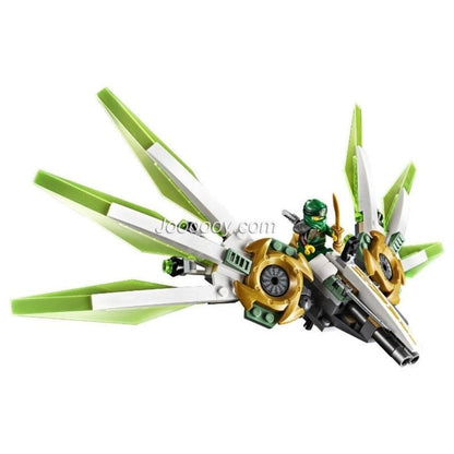 Close-up of the cockpit and weapon detail on a ninja mech model